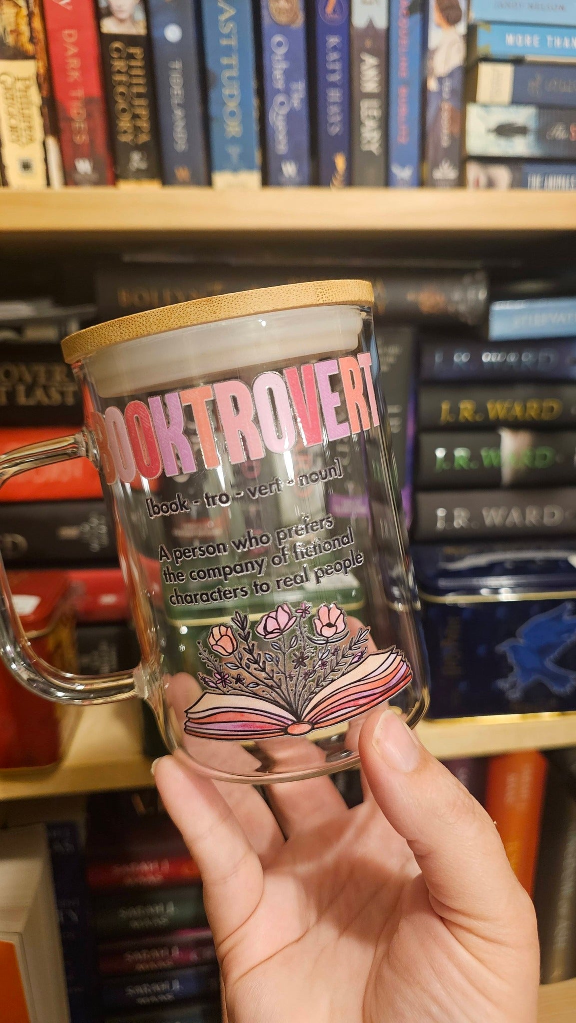 Booktrovert Glass Mug