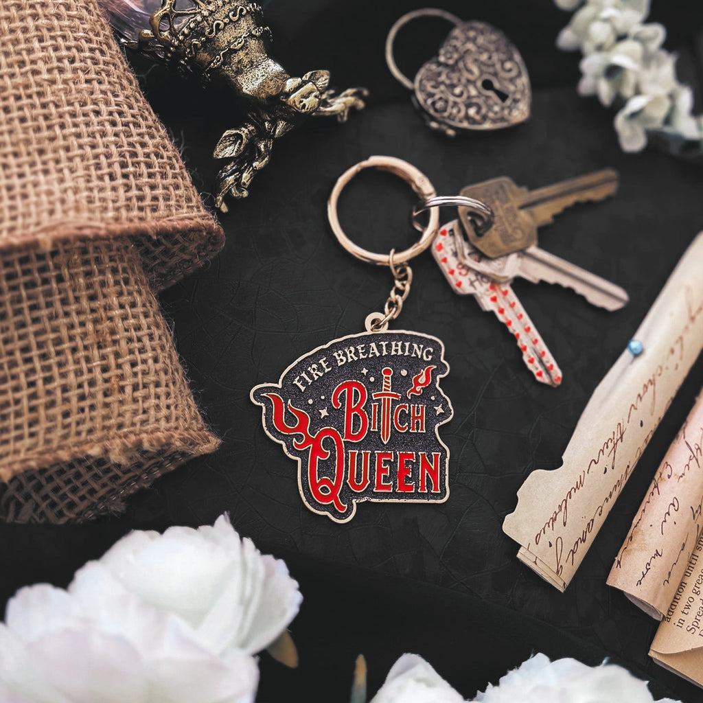 Throne of Glass: Fire Breathing Bitch Queen Bag Charm