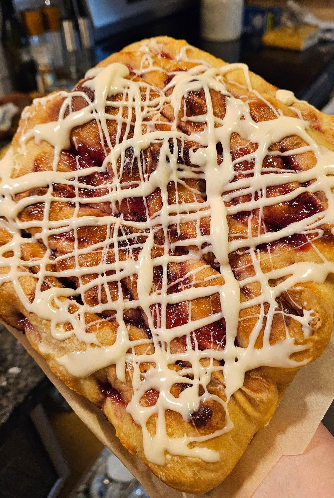 Raspberry Donut Focaccia