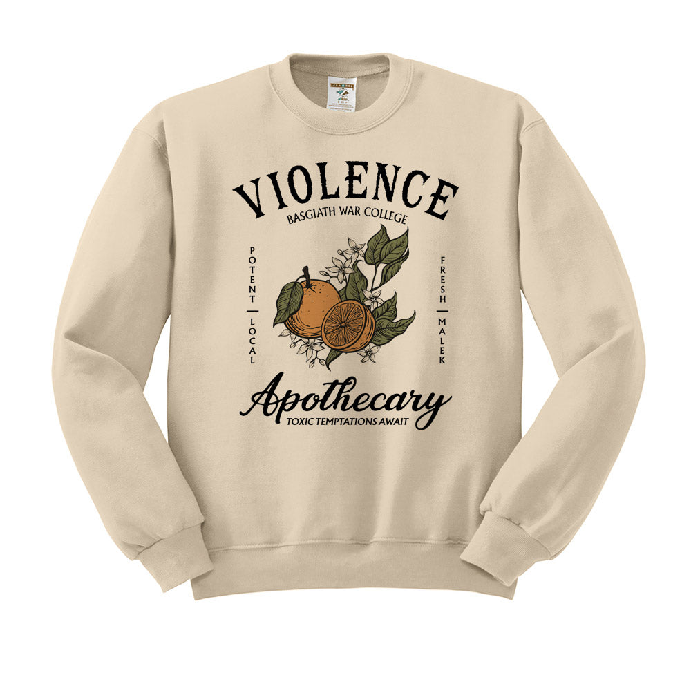 Fourth Wing Inspired: Violence Apothecary Sweater in Beige - XL